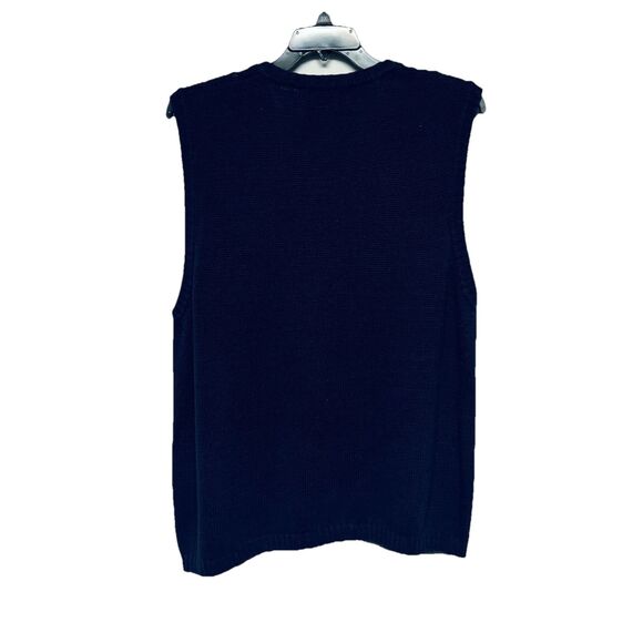 VTG Gina Peters Woman Embroidered Sweater Vest Full Zip Tree House Leaves 1X - Picture 5 of 6